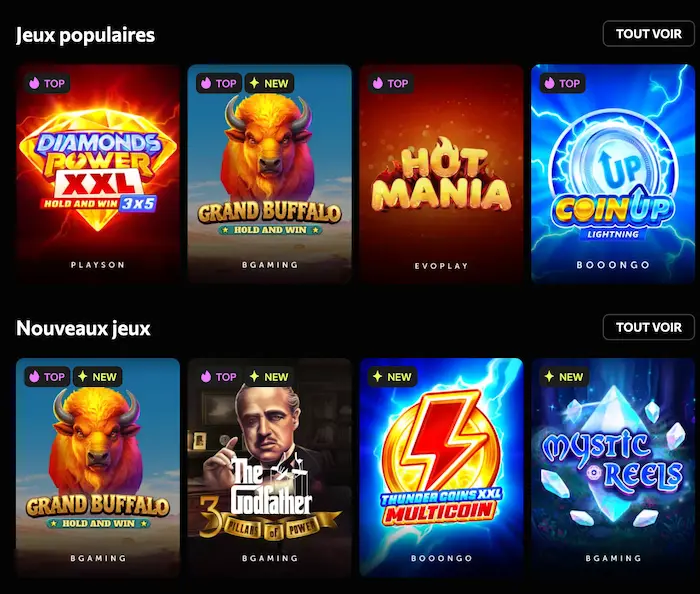 Instasino games